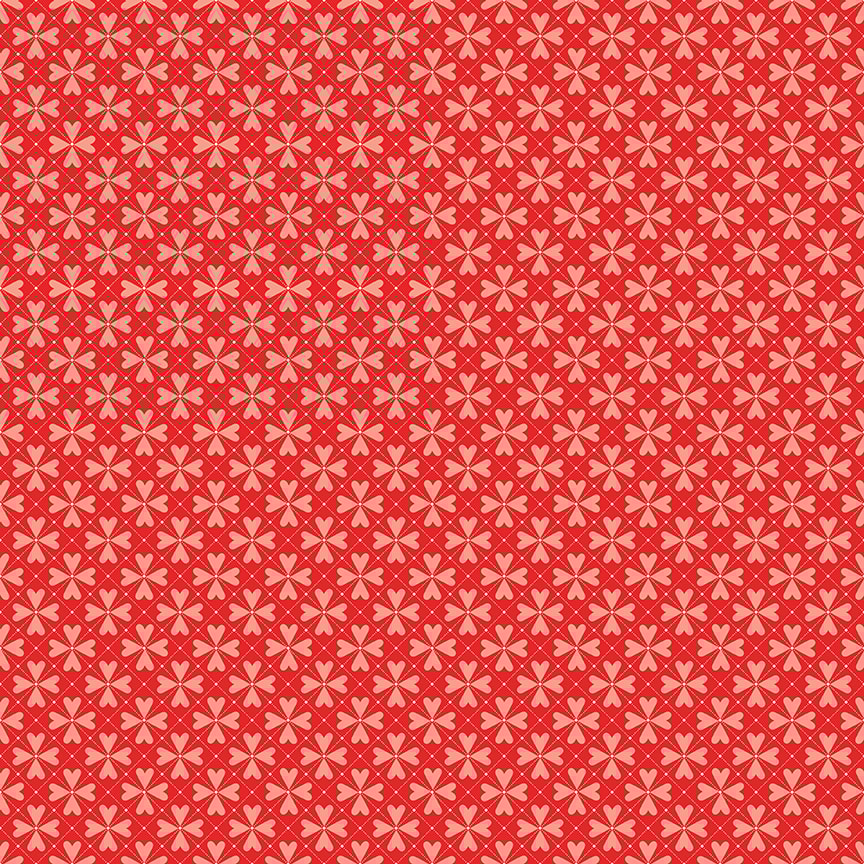 Hearts Grid - Red