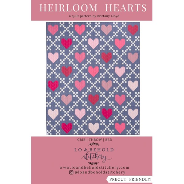Heirloom Hearts Quilt Pattern | Lo & Behold Stitchery