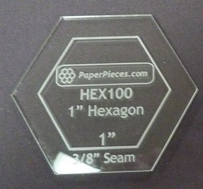 Hexagon Acrylic Template 1"