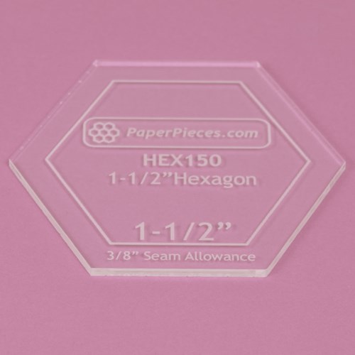 Hexagon Acrylic Template 1-1/2"