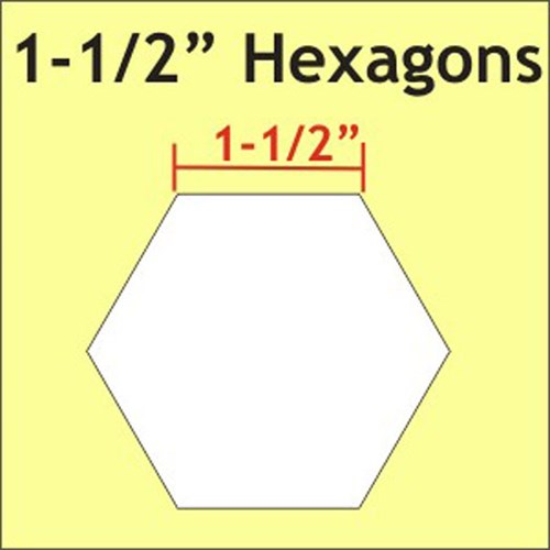 Hexagon Paper Pieces 1-1/2"