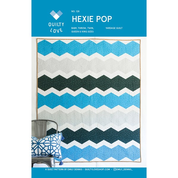 Hexie Pop Pattern by Quilty Love