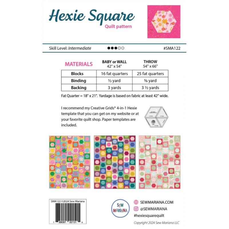 Hexie Square Quilt Pattern | Sew Mariana