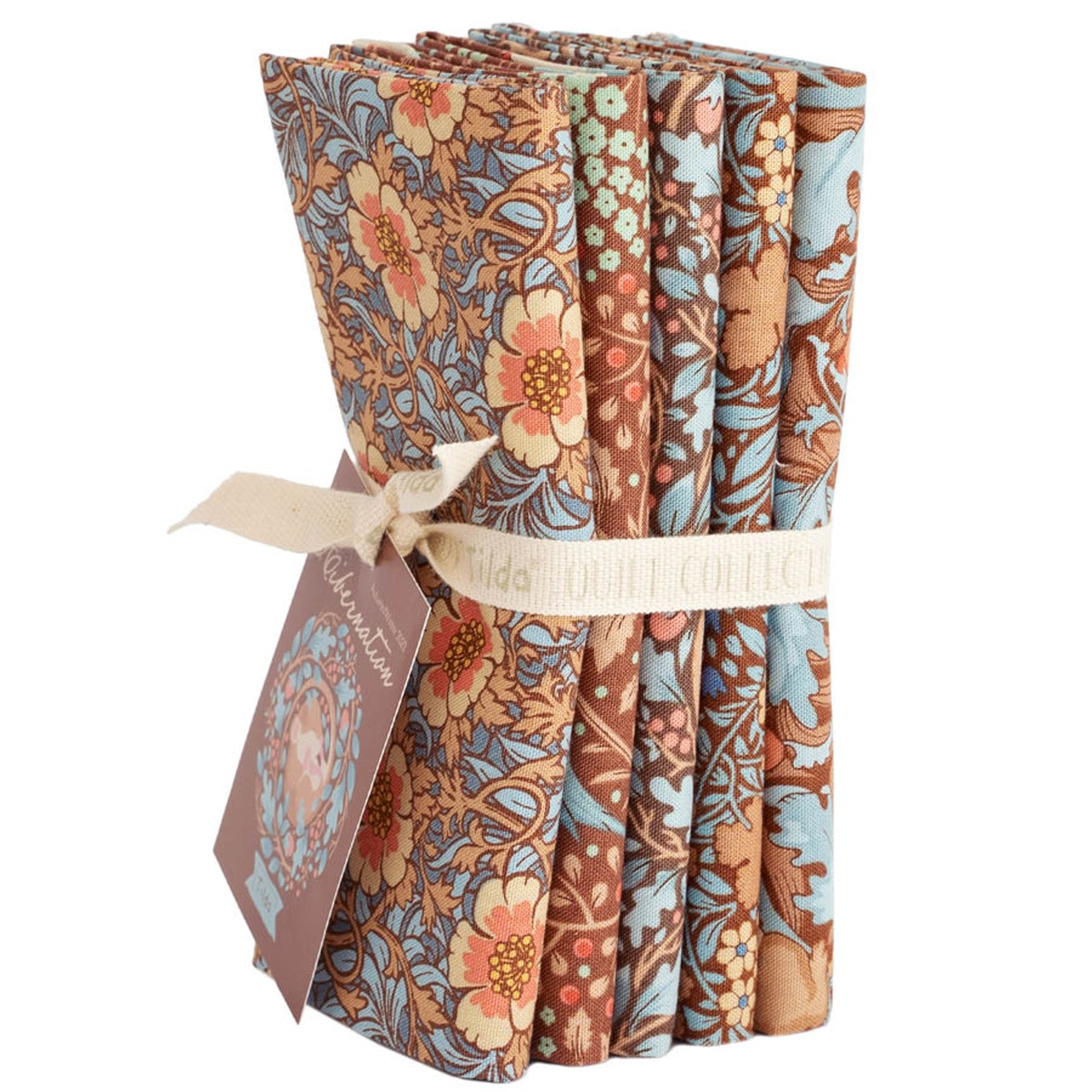 Hibernation Fat Quarter Bundle | Tilda Fabrics - Pecan/Hazel Colorstory 5FQs