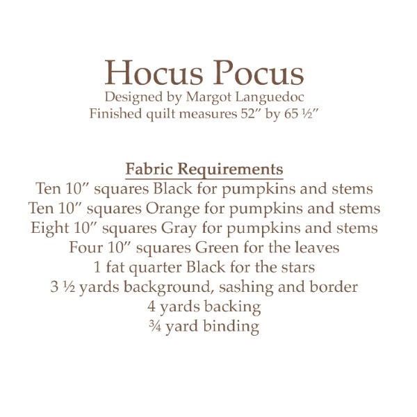 Hocus Pocus Quilt Pattern