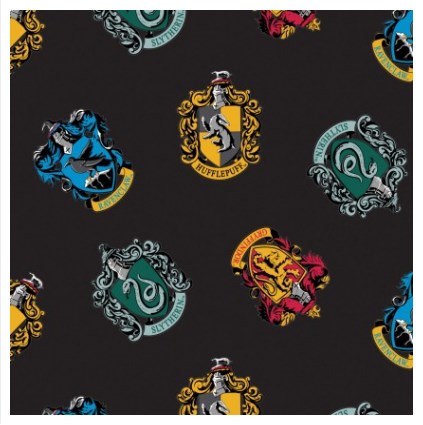 Hogwarts Houses in Black FLEECE