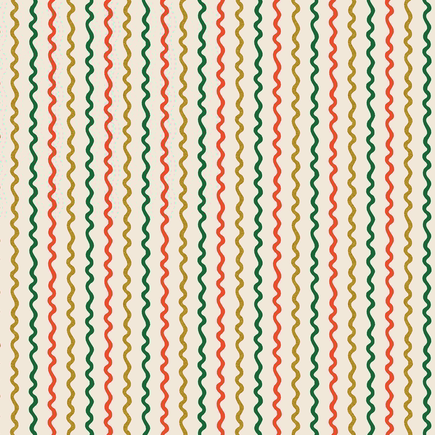 Holiday Classics Ribbon Stripe - Cream Metallic