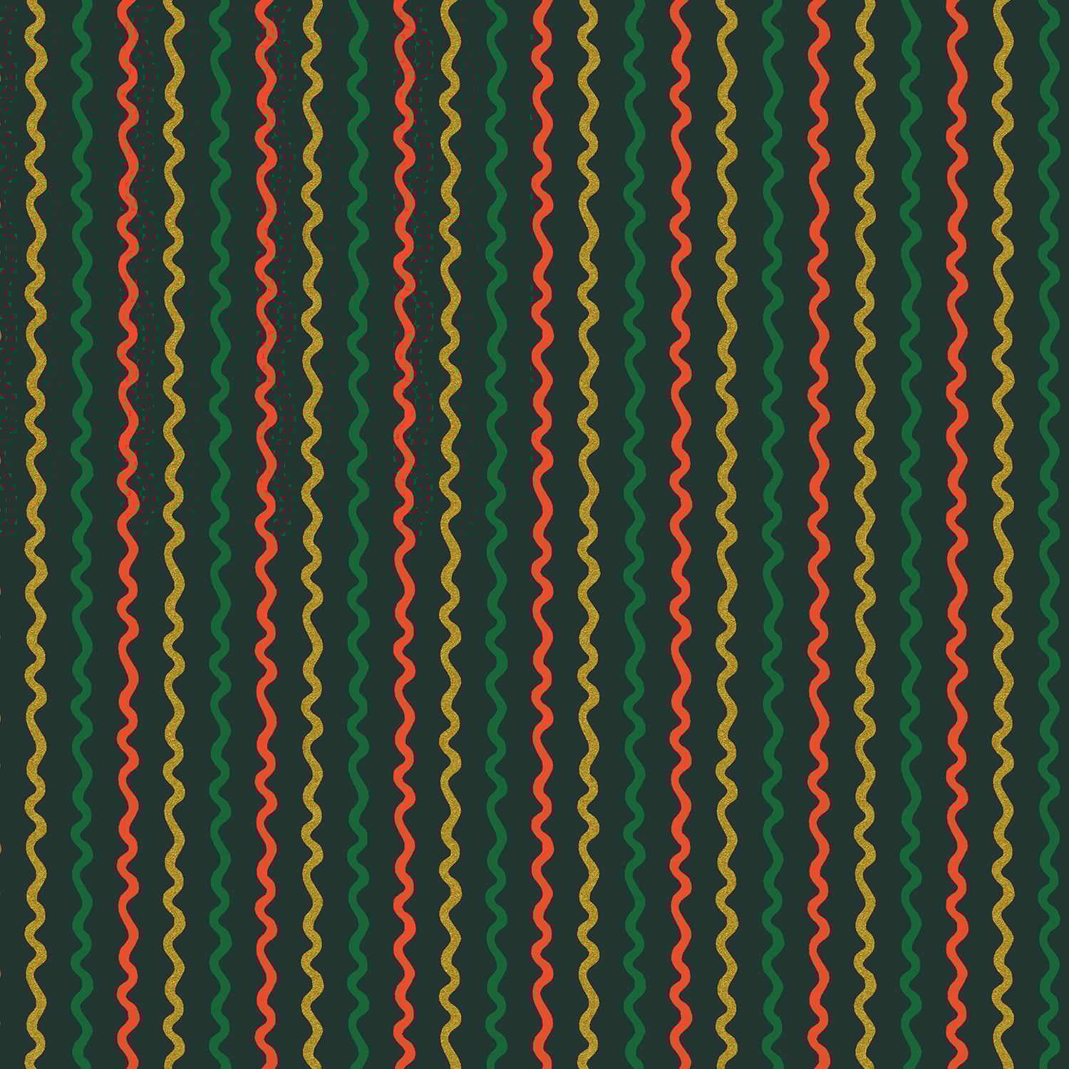 Holiday Classics Ribbon Stripe - Evergreen Metallic