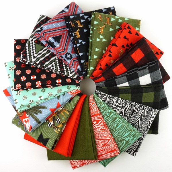 Holiday Homies Flannel Fat Quarter Bundle | Tula Pink | 15 FQs