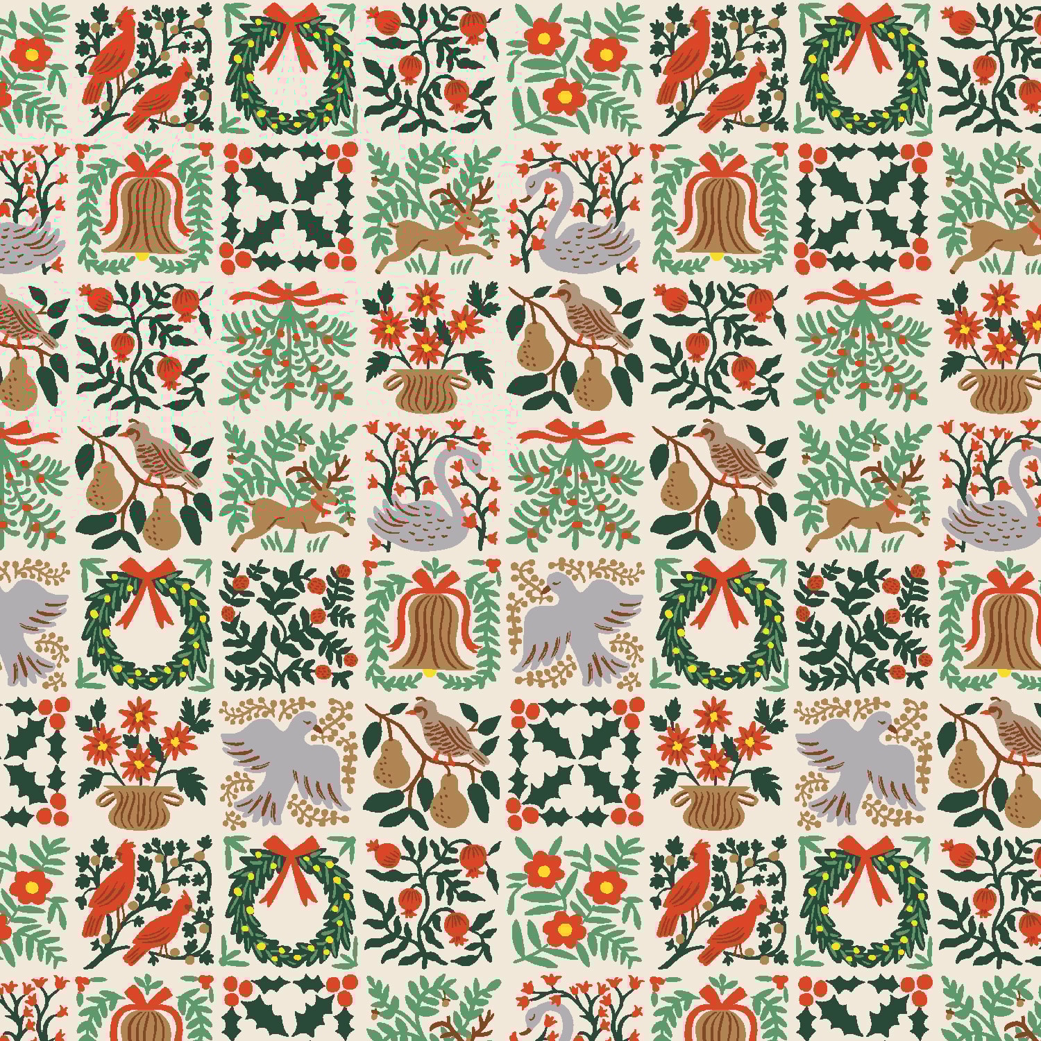 Holiday Tapestry Small - Cream