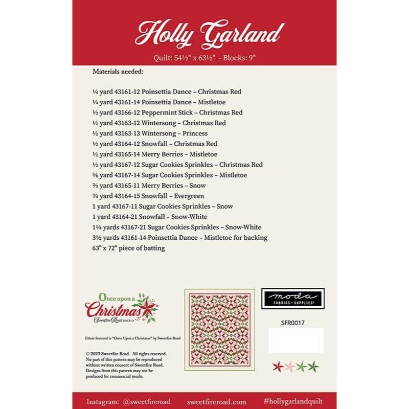 Holly Garland Quilt Pattern | Sweetfire Road