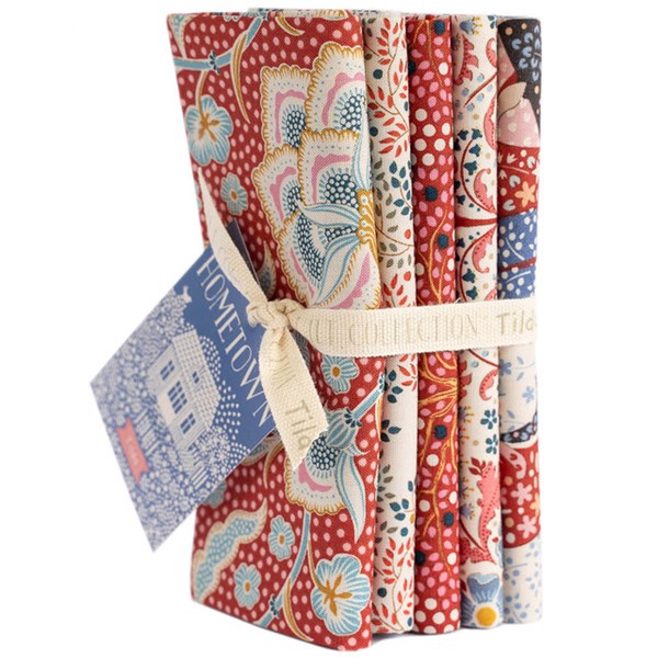 Hometown Fat Quarter Bundle | Tilda Fabrics  - Rust Colorstory 5FQs