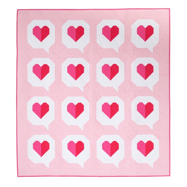 I Heart You Valentine Quilt Pattern by Then Came June