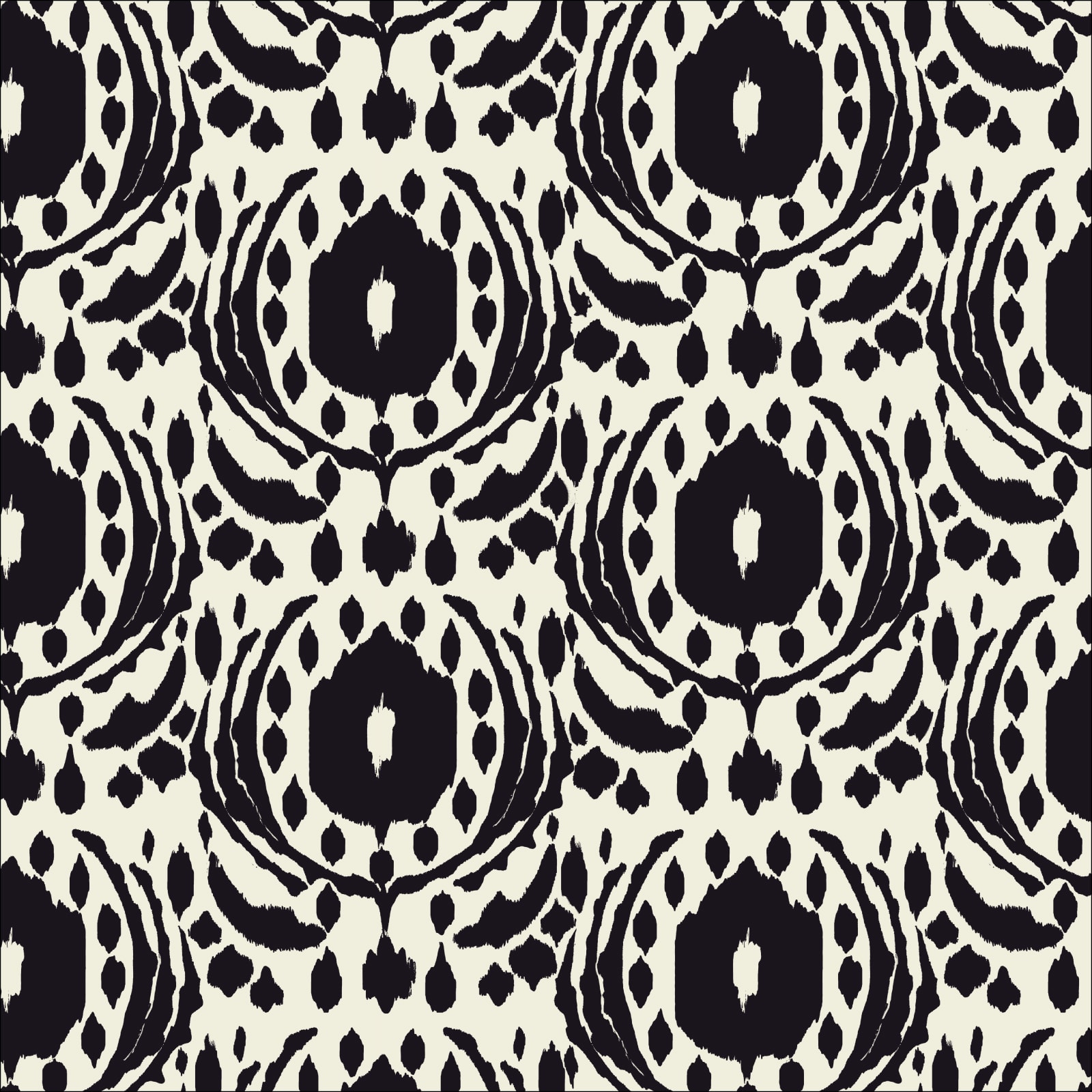Ikat Blossoms Double Gauze
