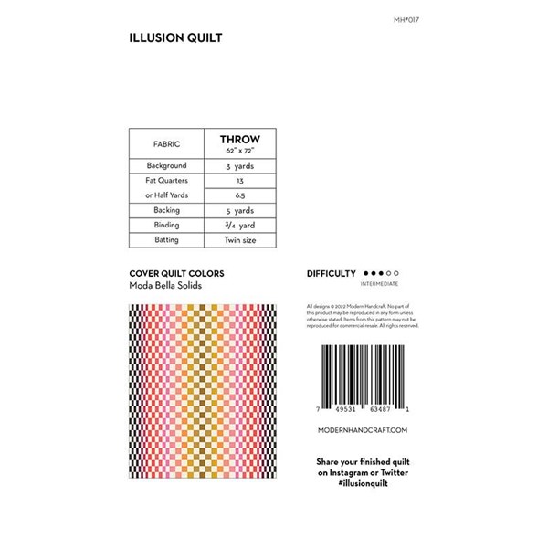 Illusion Quilt Pattern | Modern Handcraft