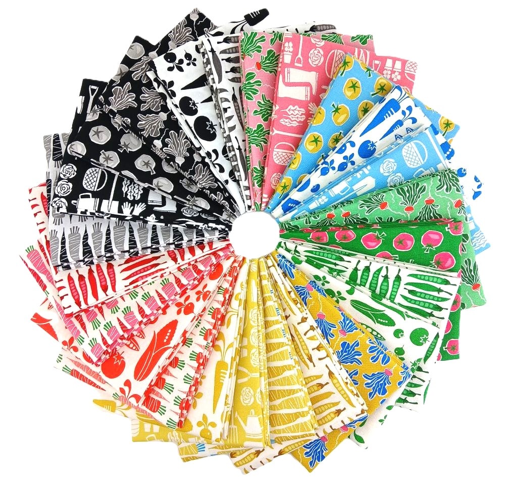In the Vegetable Garden Fat Quarter Bundle | Loes Van Oosten | 24 FQs