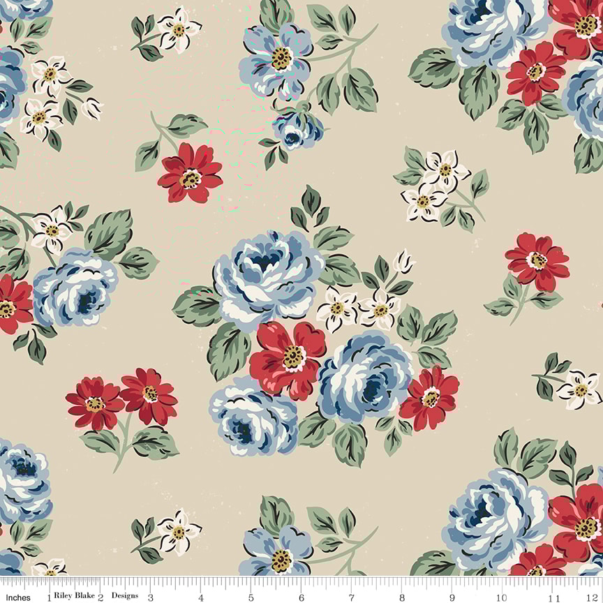 Independence Floral - Beige WIDE