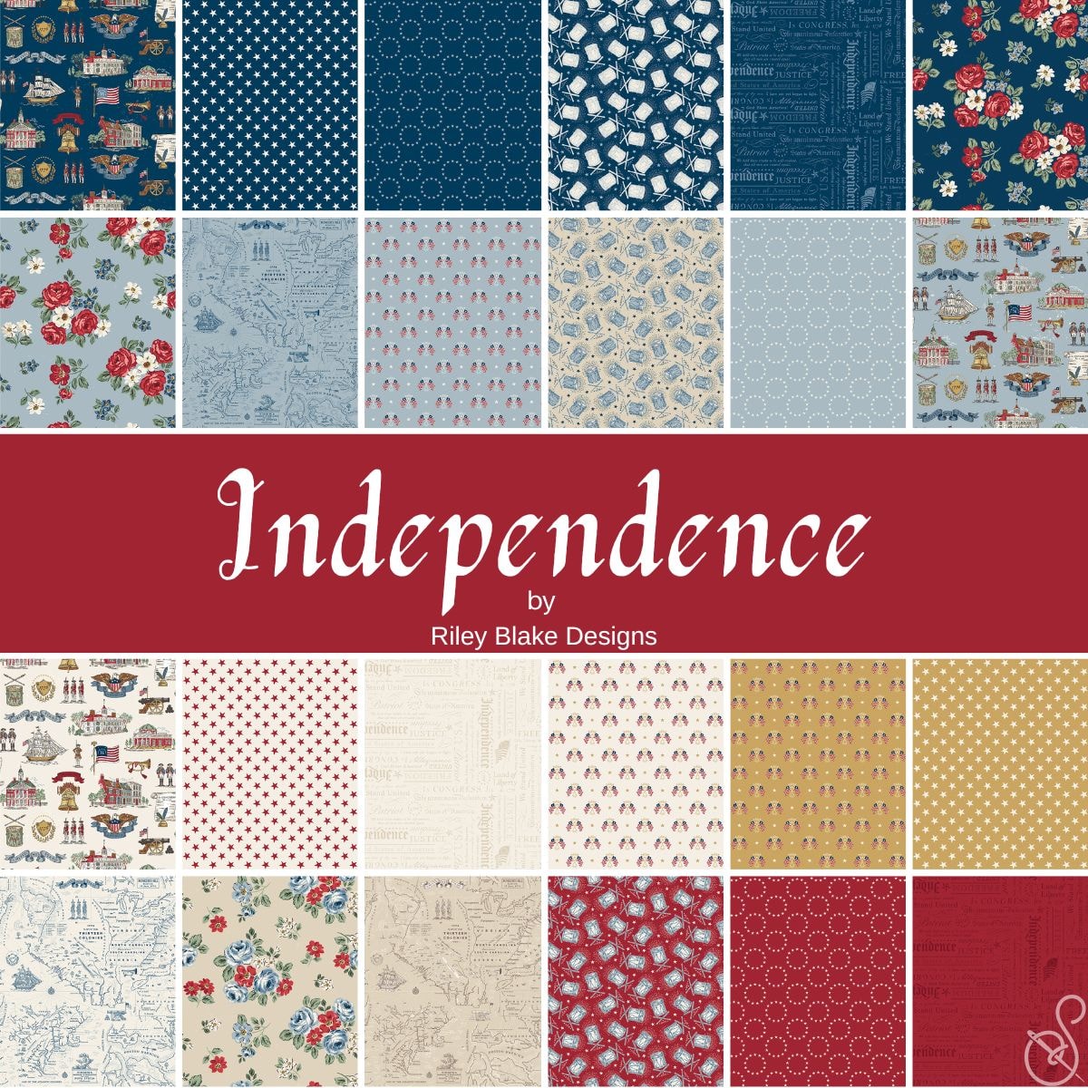 Independence Rolie Polie | Riley Blake Designs | 40 PCs