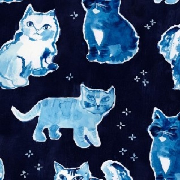 Indigo Cats in Multi