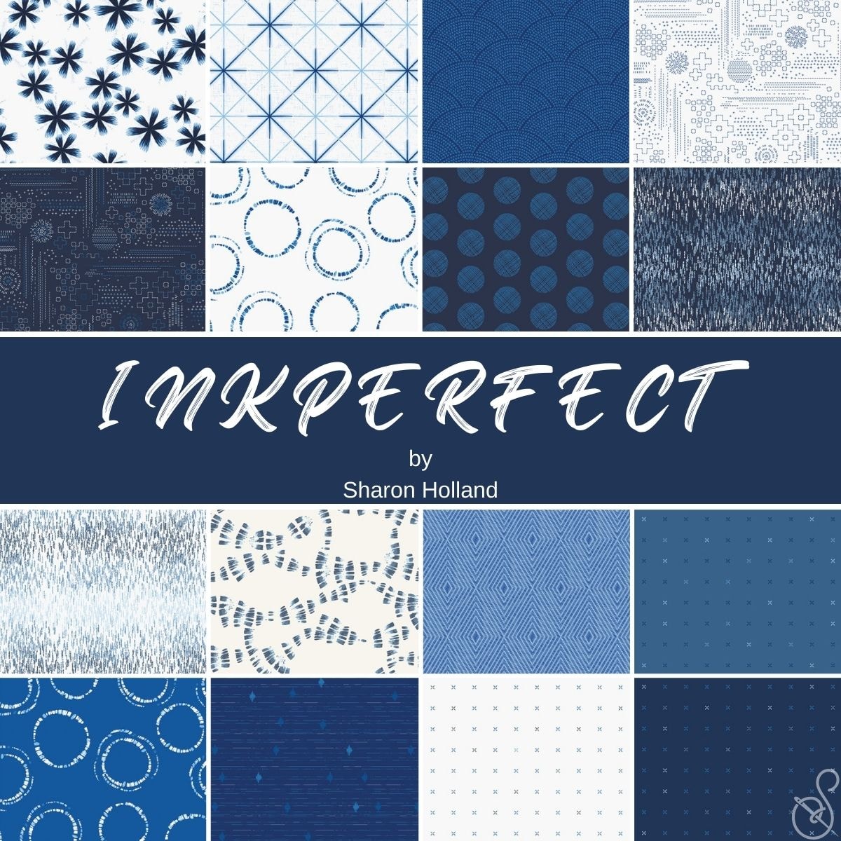 InkPerfect: Indigo Edition Fat Quarter Bundle | AGF Studio  | 16 FQs
