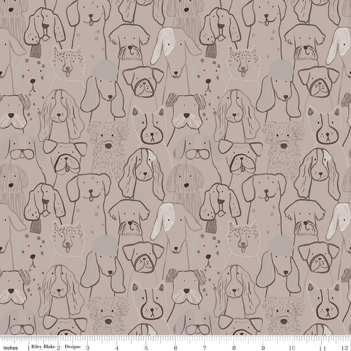 Inky Dog Club - Brown FLANNEL