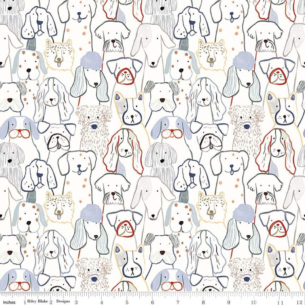 Inky Dog Club - White FLANNEL