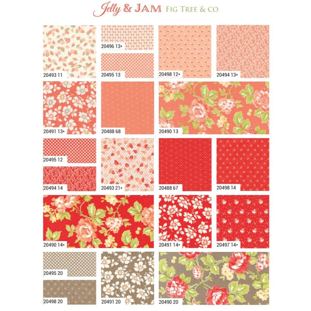 Jelly & Jam Mini Charm Pack | Fig Tree & Co. | 42 - 2.5" Squares