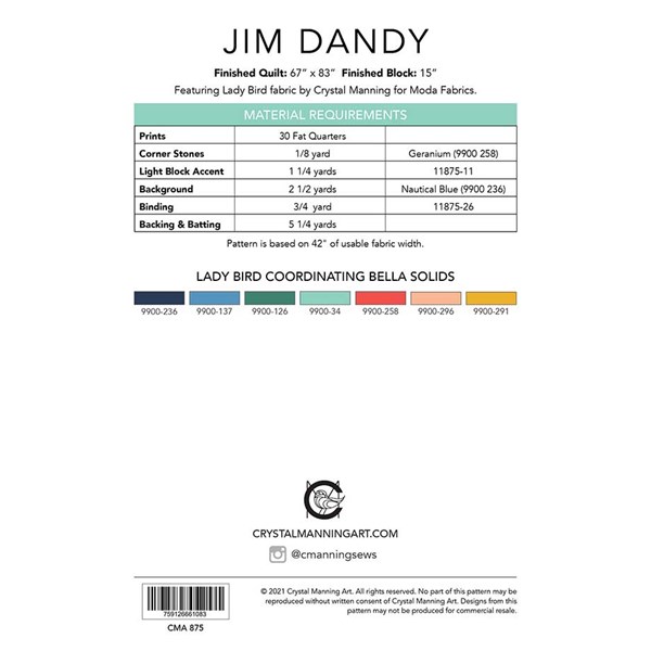 Jim Dandy Quilt Pattern | Crystal Manning