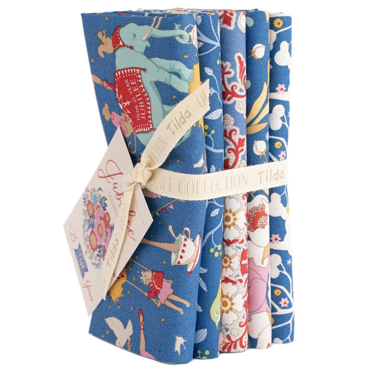 Jubilee Fat Quarter Bundle | Tilda Fabrics - Blue Colorstory 5 FQs