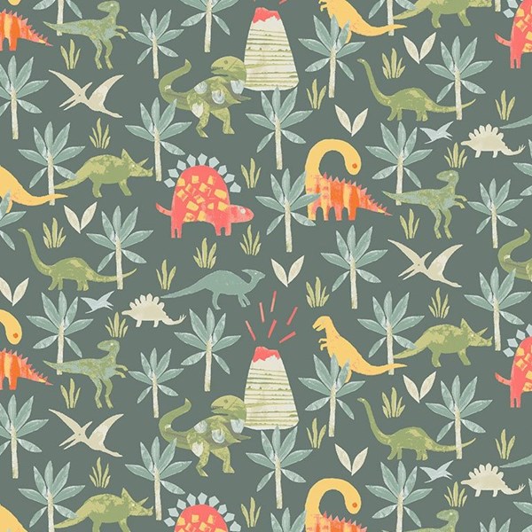 Jurassic Forest Minky - Pine