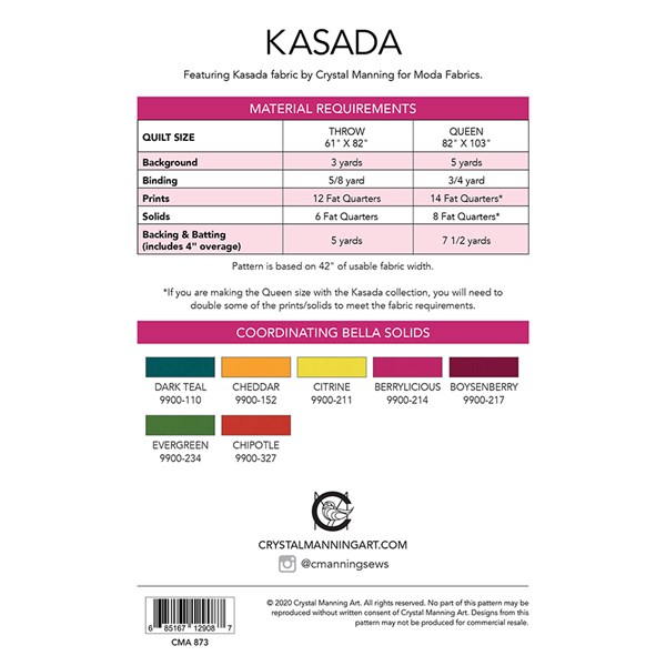 Kasada Quilt Pattern by Crystal Manning