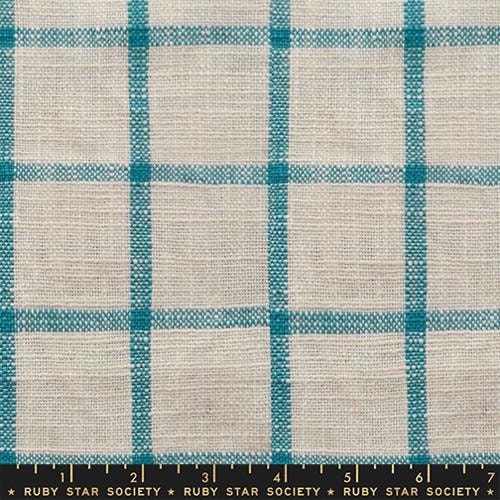 Kitchen Window Toweling - Turquoise