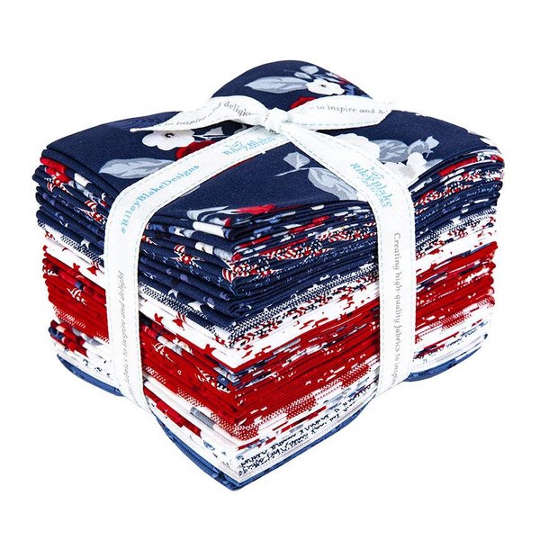 Land of Liberty by My Mind's Eye and Riley Blake Basics 8 Fat Quarter