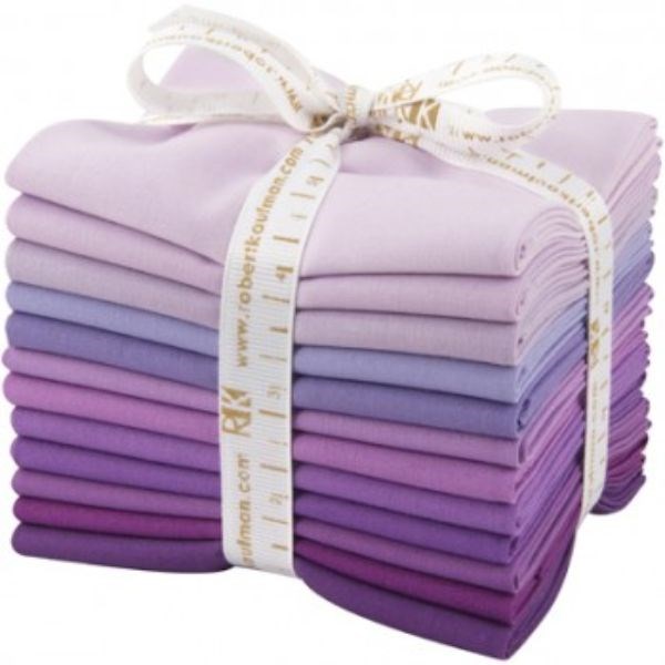 Lavender Field Palette Kona Cotton Fat Quarter Bundle