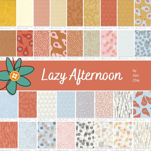 Lazy Afternoon Mini Charm Pack | Zen Chic | 42 - 2.5" Squares