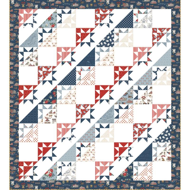 Liberty Stars and Stripes Quilt Pattern | Jen Belnap