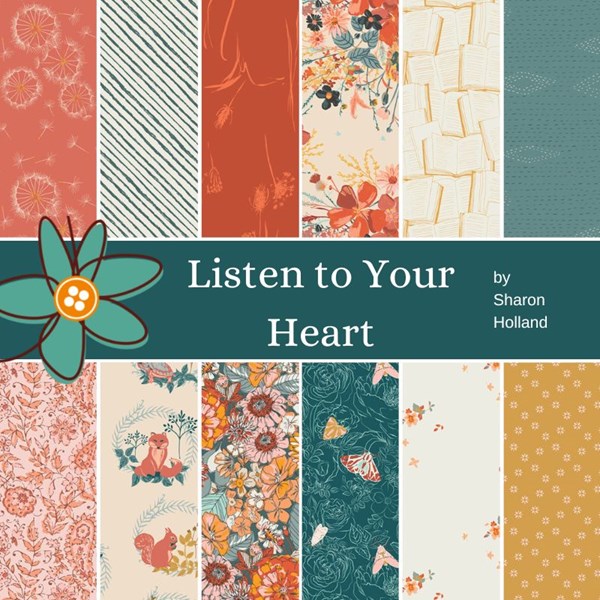 Chapter Six: Listen to Your Heart Fat Quarter Bundle | Sharon Holland | 12 FQs