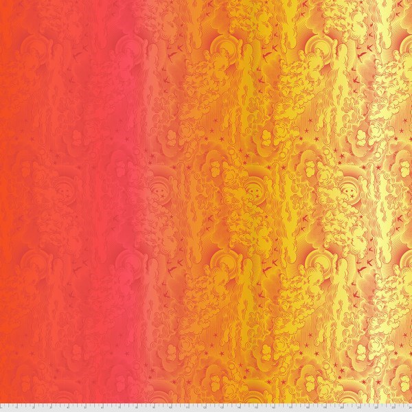 Little Fluffy Clouds - Mango-5 Yards