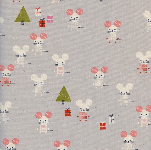 Little Friends in Natural UNBLEACHED QUILTING COTTON