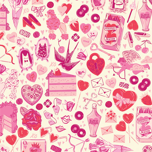 Cute Strawberry Seamless Pattern, Valentines Day Pattern for Fabric Su –  Matchi Studio