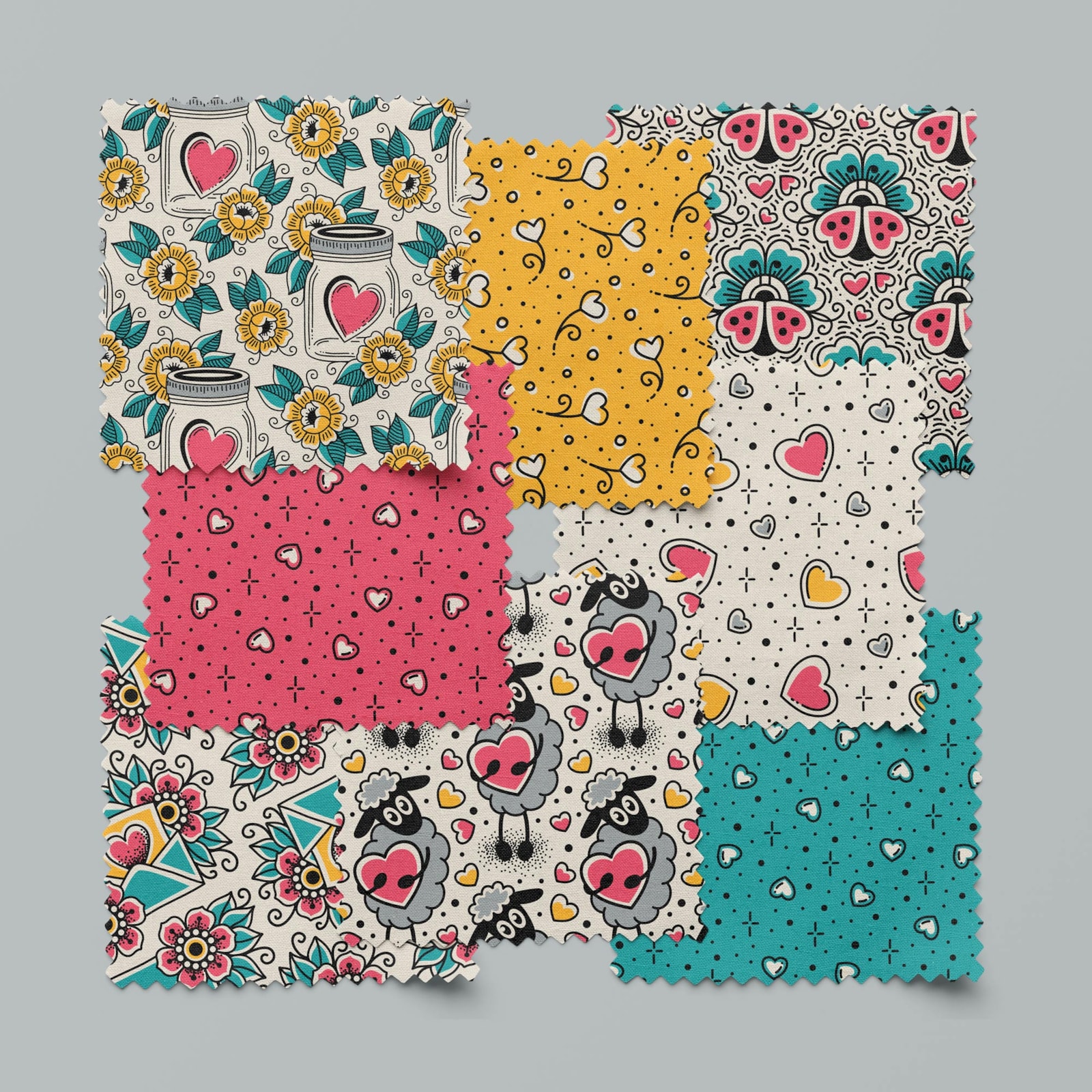 Love, Ink Fat Quarter Bundle | RouCouCou | 12 FQs