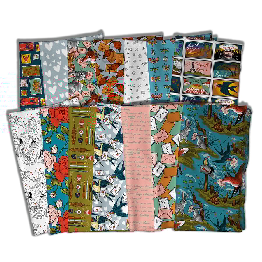 Love Letters Fat Quarter Bundle | Club Hauer | 14 FQs