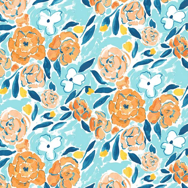 Lush Floral - Aqua