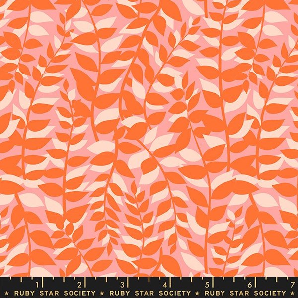 Lush Floral Vine - Balmy Orange