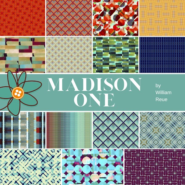 Madison One Fat Quarter Bundle | William Reue | 14 FQs