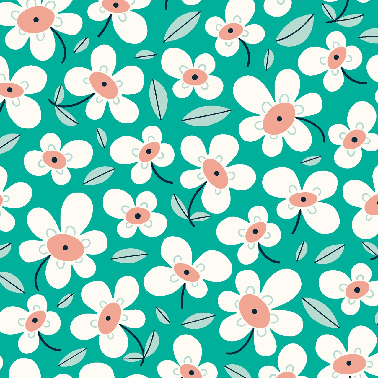 Magical Meadow Daisy - Teal