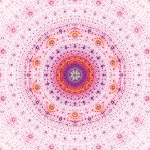 Mandala Digital 60" Panel - Pink