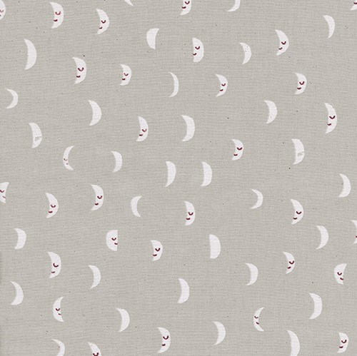 Many Moons in Neutral - White Pigment UNBLEACHED QUILTING COTTON