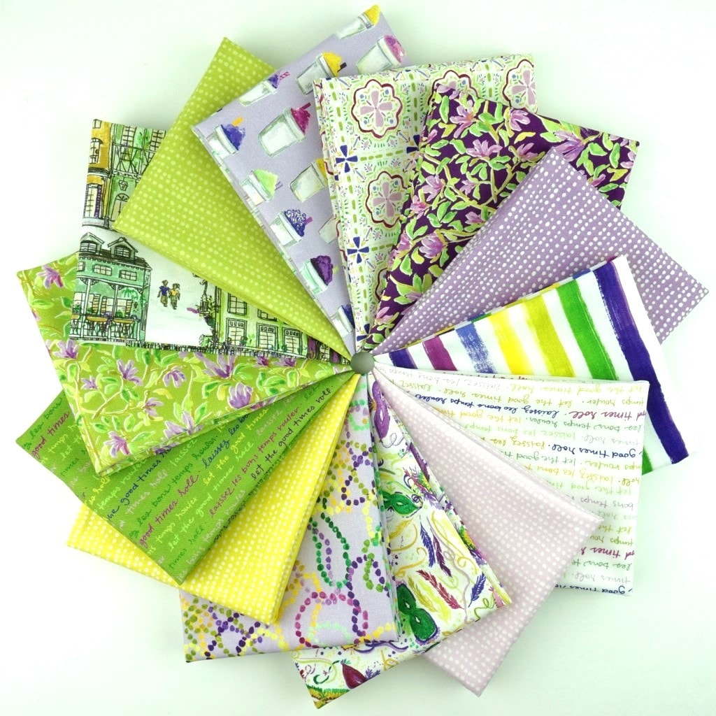 Mardi Gras Fat Quarter Bundle | 14 FQs