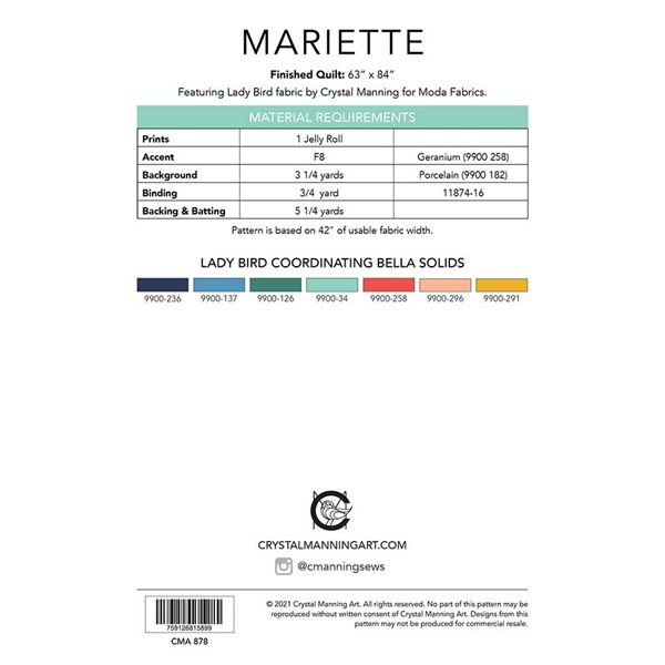 Mariette Quilt Pattern | Crystal Manning